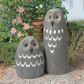 S/2 OGLING OUTDOOR OWL STATUES