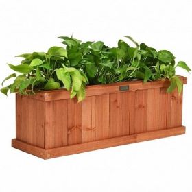 Wooden Decorative Planter Box for Garden Yard and Window