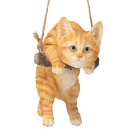 ORANGE TABBY CAT HANGING