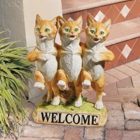 CHORUS LINE OF CATS WELCOME STATUE