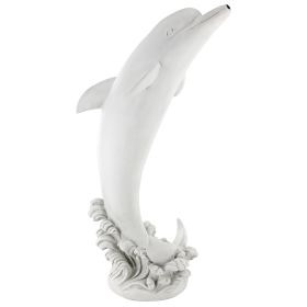 MEDIUM TROPICAL TALE DOLPHIN PIPED STATUE