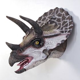 TRICERATOPS SCALED DINOSAUR WALL TROPHY