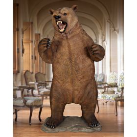 GROWLING GRIZZLY BEAR STATUE                FRT-NR