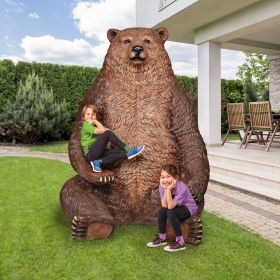 SITTING PRETTY BROWN BEAR STATUE            FRT-NR