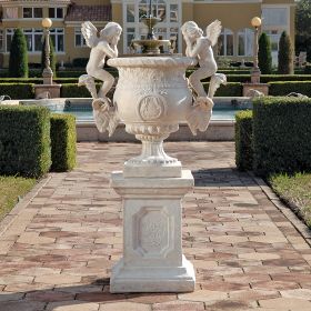 VERSAILLES CHERUB URN WITH PLINTH           FRT-NR