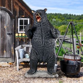 GROWLING BLACK BEAR STATUE                  FRT-NR