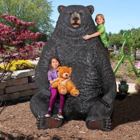 SITTING PRETTY BLACK BEAR STATUE            FRT-NR