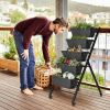 5-Tier Vertical Raised Garden Bed with Wheels and Container Boxes