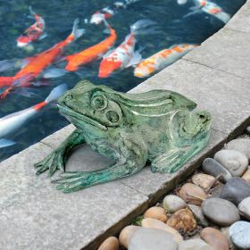 SMALL BULL FROG STATUE