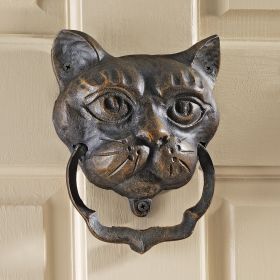 BLACK CAT IRON DOOR KNOCKER