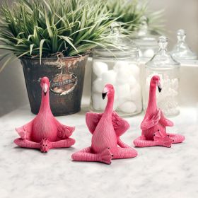 S/3 YOGA FLAMINGOS