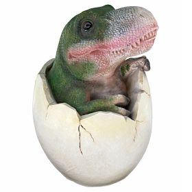 BABY TYRANNOSAURUS REX DINO EGG STATUE