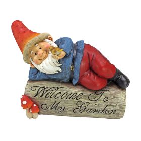 GIDEON THE GARDEN GNOME WELCOME SIGN