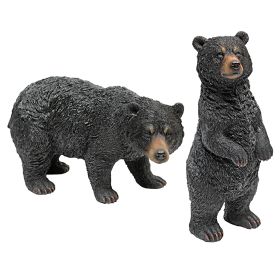 SET OF WALKING & STANDING BLACK BEARS