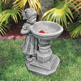 GEORGINAS GARDEN GAZE BIRDBATH STATUE