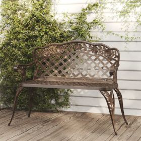 Patio Bench 42.5" Cast Aluminum Bronze