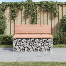 Patio Bench Gabion Design 40.6"x27.6"x25.6" Solid Wood Douglas