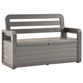 Patio Storage Bench 52.2" Plastic Anthracite