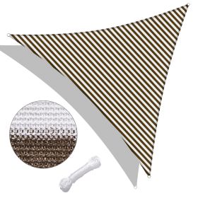 20'x20'x20' Triangle Sun Shade Sail/ Coffee+White