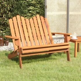 Adirondack Patio Bench 49.6" Solid Wood Acacia