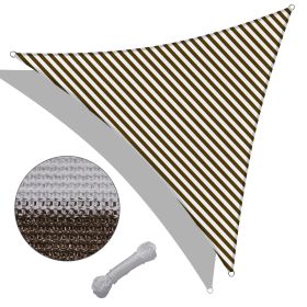 22' x 22' x 22' Triangle Sun Shade Sail/ Coffee+White