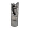 15.5x15.5x48" Large Contemporary Outdoor Water Fountain with Light, Unique Gray Waterfall Fountain