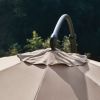 LAUSAINT HOME 12FT Deluxe Patio Umbrella with Base Included; Outdoor Large Hanging Cantilever Curvy Umbrella with 360¬∞ Rotation for Pool; Garden; Dec