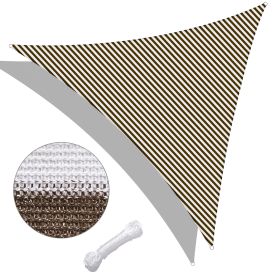 28' x 28' x 28' Triangle Sun Shade Sail/ Coffee+White