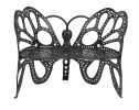 35 H x 46 W x 27 D Outdoor Black Butterfly Bench, 400 lbs Weight Capacity, Weather Resistant