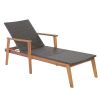 Patio Rattan Lounge Chair with 4-Position Adjustable Backrest