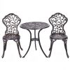 3 Pieces Cast Aluminum Bistro Set