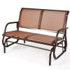 Swing Glider Chair 48 Inch Loveseat Rocker Lounge Backyard