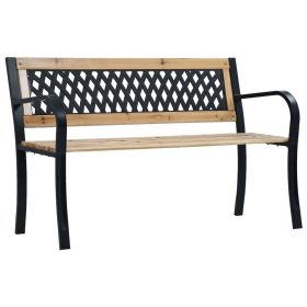 Patio Bench 47.2" Wood (Color: Brown)