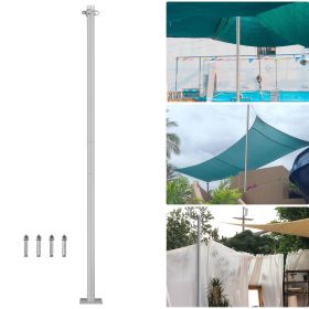 8ft Sun Sail Pole Post Silver (Warehouse: LA01)