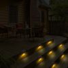 6Pcs Solar Powered Deck Lights Outdoor Acrylic Bubbles Decorative Step Fence Lamp IP55 Waterproof