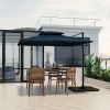 9.5 Feet Cantilever Patio Umbrella with 360¬∞ Rotation and Double Top