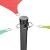 8ft Sun Sail Pole Post Black