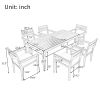 [Not allowed to sell to Wayfair] Acacia Wood Outdoor Dining Table And Chairs Suitable For Patio; Balcony Or Backyard