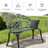 Aluminum Patio Outdoor Garden Bench Chair Loveseat Cast