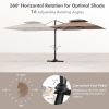 9.5 Feet Cantilever Patio Umbrella with 360¬∞ Rotation and Double Top