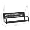 Patio Swing Bench 49.2" Steel and Plastic Black