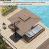 9.5 Feet Cantilever Patio Umbrella with 360¬∞ Rotation and Double Top